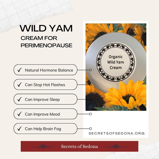 Wild yam cream benefits for perimenopause symptoms: Natural hormone balance, can stop hot flashes, can improve sleep, can help brain fog